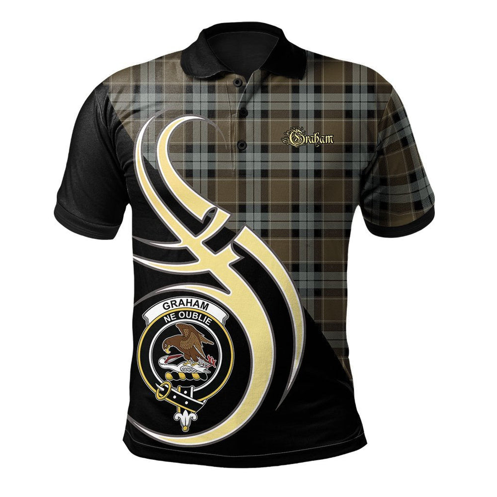 Clan Graham of Menteith Weathered Tartan Polo Shirt - Believe In Me Style CE23 Graham of Menteith Weathered Tartan Tartan Polo   