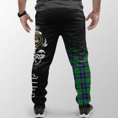 Clan Graham Of Menteith Modern Tartan Crest Jogger Sweatpants  Alba Celtic Style HP36 Clan Graham Tartan Today   