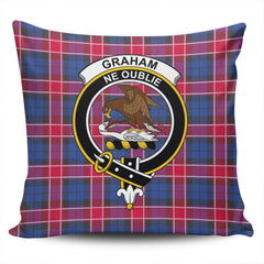 Clan Graham of Menteith Red Tartan Crest Pillow Cover JV18 Clan Graham Tartan Today   
