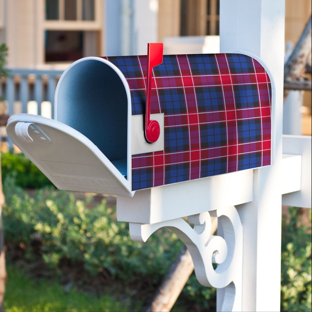Clan Graham Of Menteith Red Tartan Crest Mailbox XC83 Clan Graham Tartan Today   