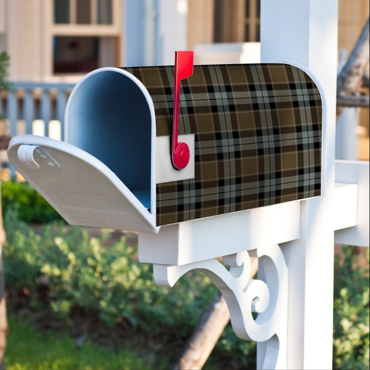 Clan Graham Of Menteith Weathered Tartan Crest Mailbox BR17 Clan Graham Tartan Today   