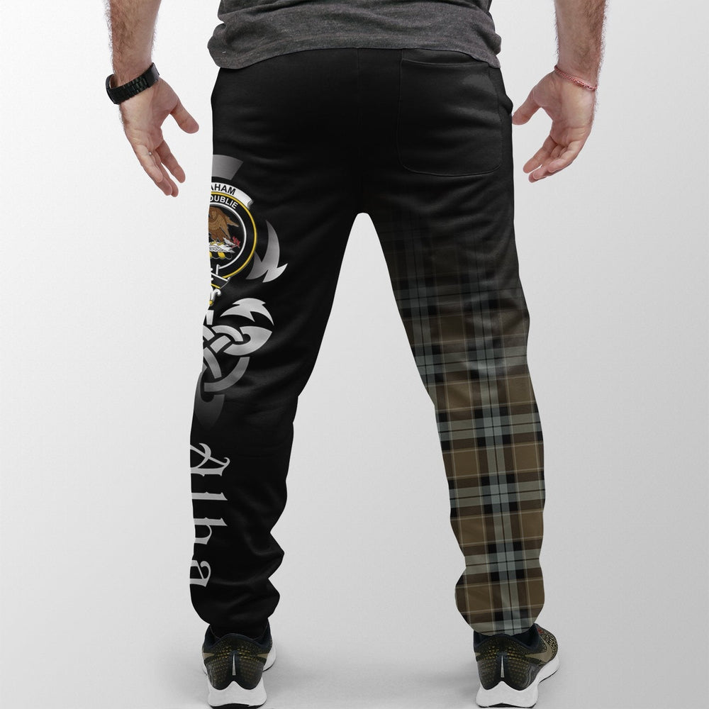Clan Graham Of Menteith Weathered Tartan Crest Jogger Sweatpants  Alba Celtic Style AJ26 Clan Graham Tartan Today   