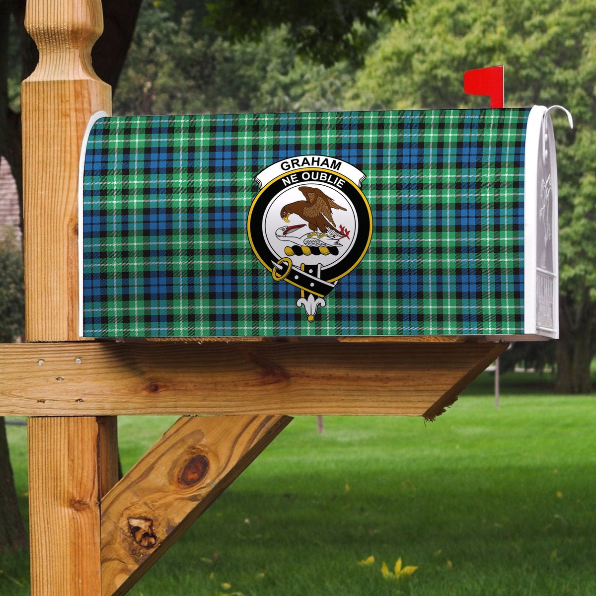 Clan Graham Of Montrose Ancient Tartan Crest Mailbox QM52 Clan Rose Tartan Today   