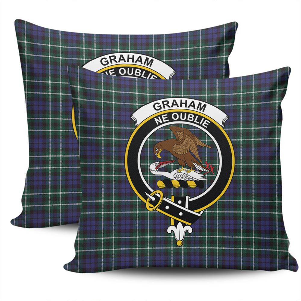 Clan Graham of Montrose Modern Tartan Crest Pillow Cover FZ71 Clan Rose Tartan Today   