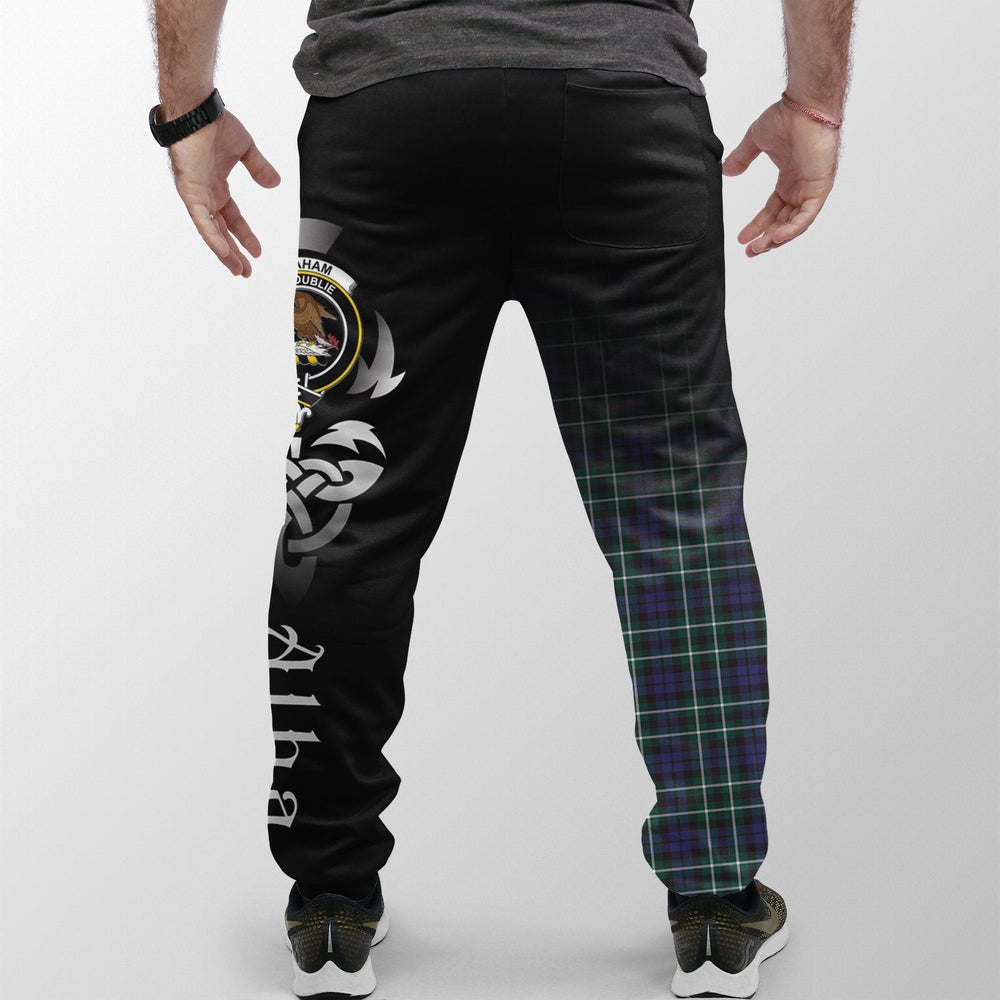Clan Graham Of Montrose Modern Tartan Crest Jogger Sweatpants  Alba Celtic Style KA32 Clan Rose Tartan Today   