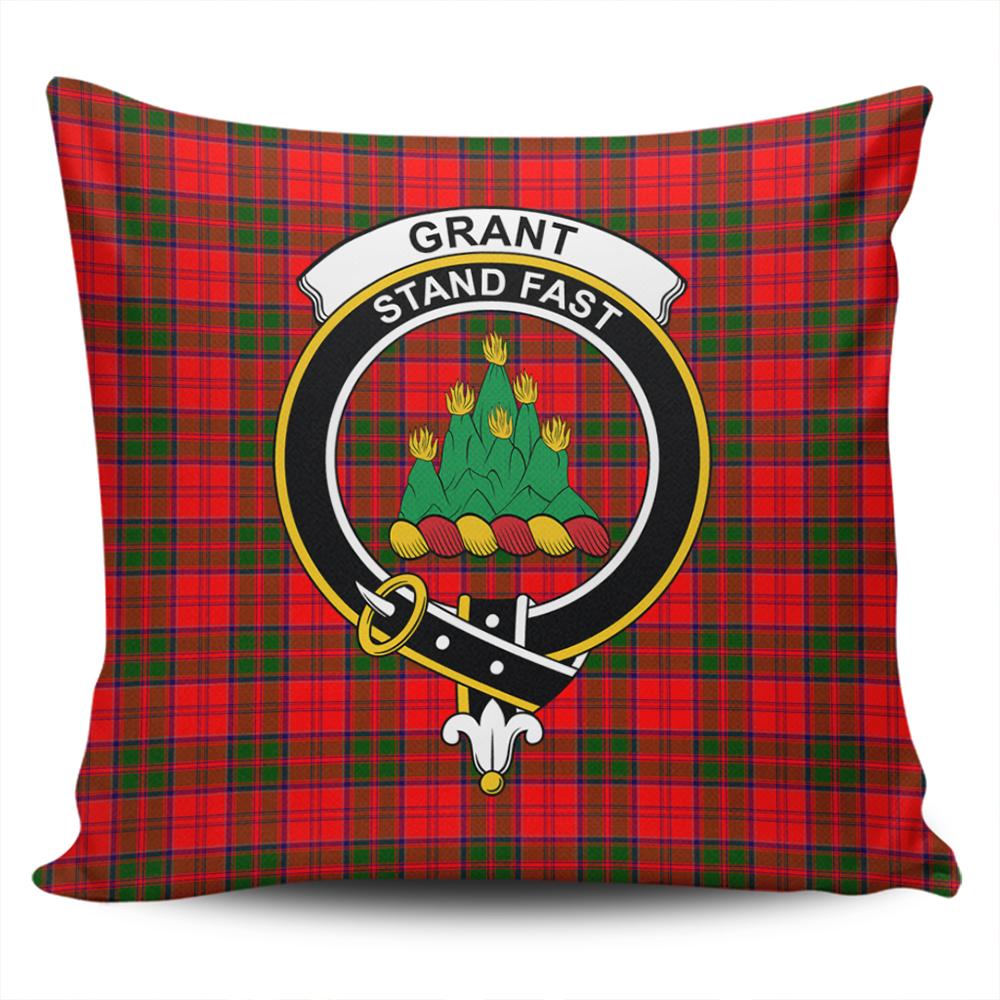Clan Grant Modern Tartan Crest Pillow Cover IN51 Clan Grant Tartan Today   