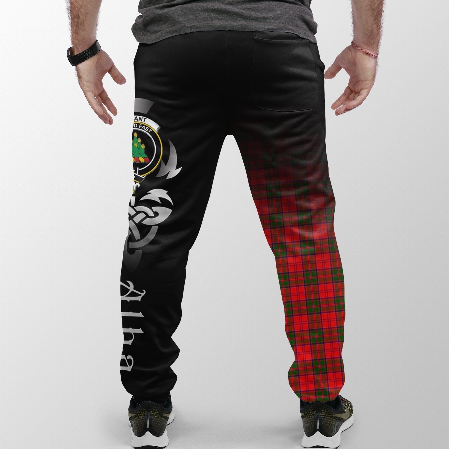 Clan Grant Modern Tartan Crest Jogger Sweatpants  Alba Celtic Style OO81 Clan Grant Tartan Today   