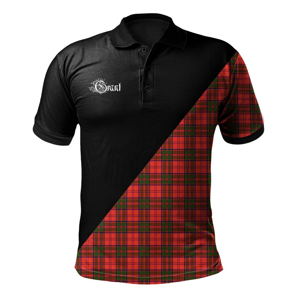 Clan Grant Modern Clan - Military Polo Shirt RN22 Grant Modern Tartan Tartan Polo   