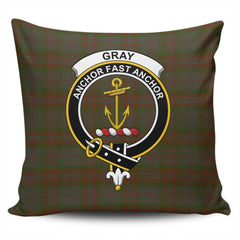 Clan Gray Hunting Tartan Crest Pillow Cover LZ58 Clan Gray Tartan Today   