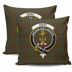 Clan Gray Hunting Tartan Crest Pillow Cover LZ58 Clan Gray Tartan Today   