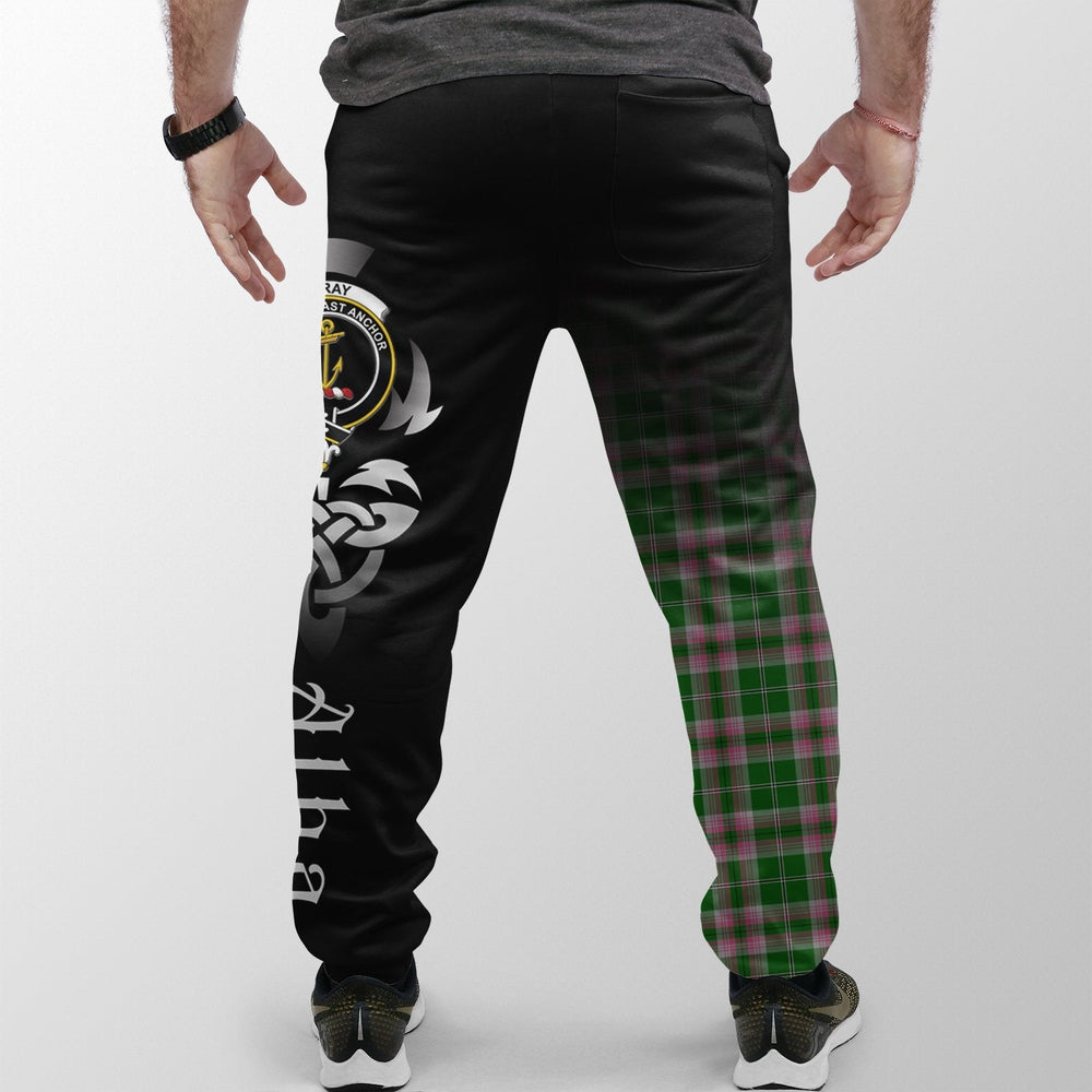 Clan Gray Hunting Tartan Crest Jogger Sweatpants  Alba Celtic Style MT64 Clan Gray Tartan Today   