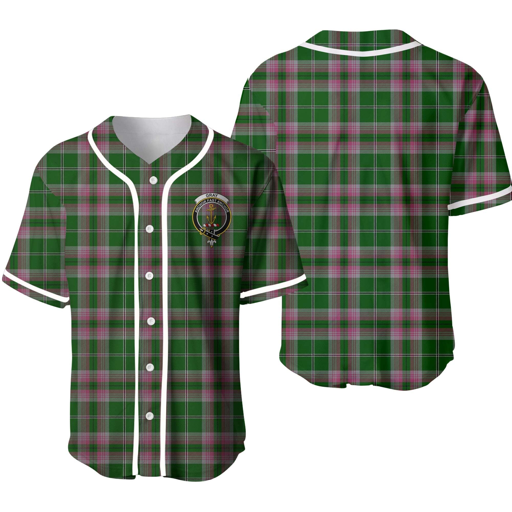 Clan Gray Tartan Unisex Baseball Jersey LM97CJ92 Clan Gray Tartan Today   