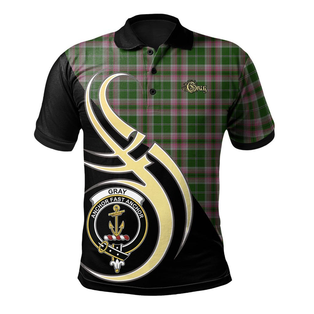 Clan Gray Hunting Tartan Polo Shirt - Believe In Me Style OK17 Gray Hunting Tartan Tartan Polo   