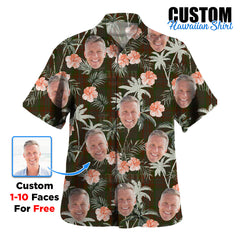 Clan Gray Tartan Custom Face Hawaiian Shirt – Unisex Gift for Family Members, Summer Party YY68 Gray Tartan Tartan Hawaii Shirt