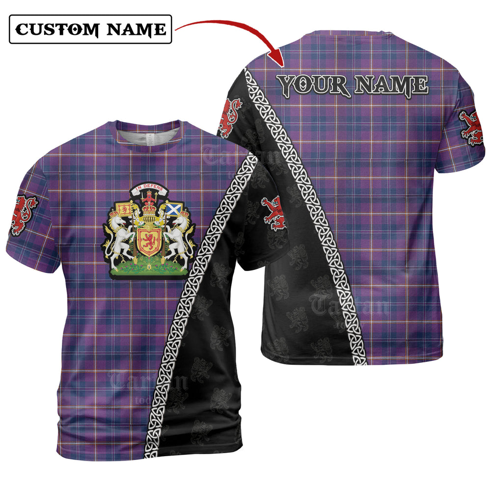 Gretna Green Tartan Shirt with Scotland Coat of Arms & Custom Name QX42