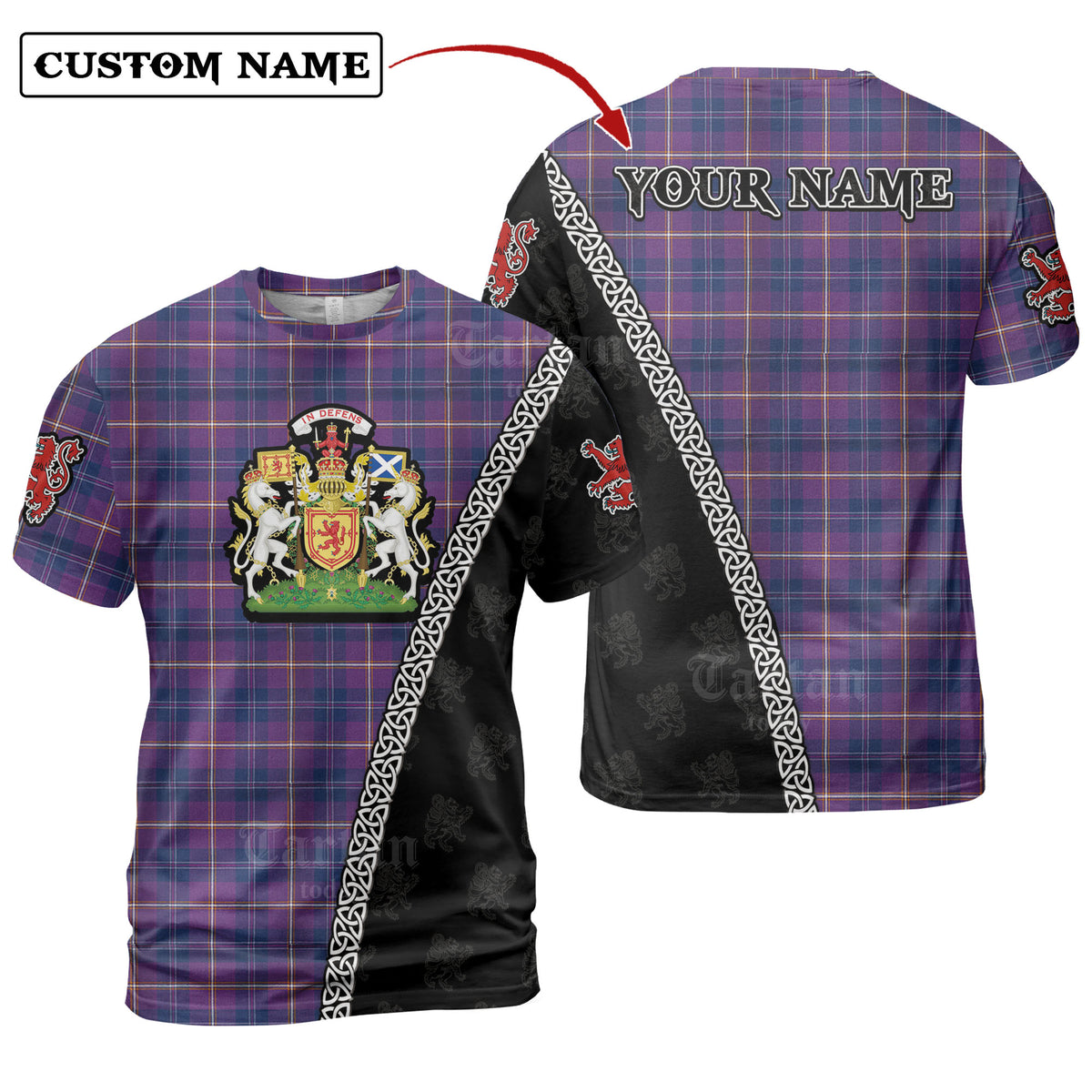 Gretna Green Tartan Shirt with Scotland Coat of Arms & Custom Name QX42