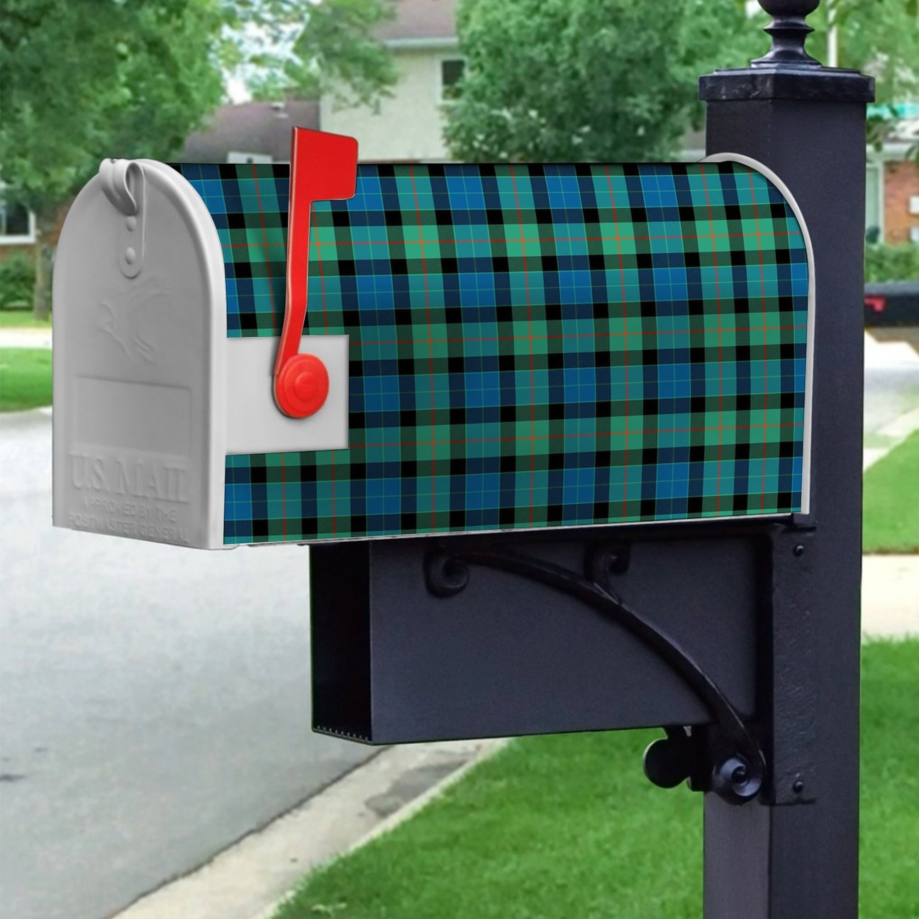 Clan Gunn Ancient Tartan Crest Mailbox FX85 Clan Gunn Tartan Today   