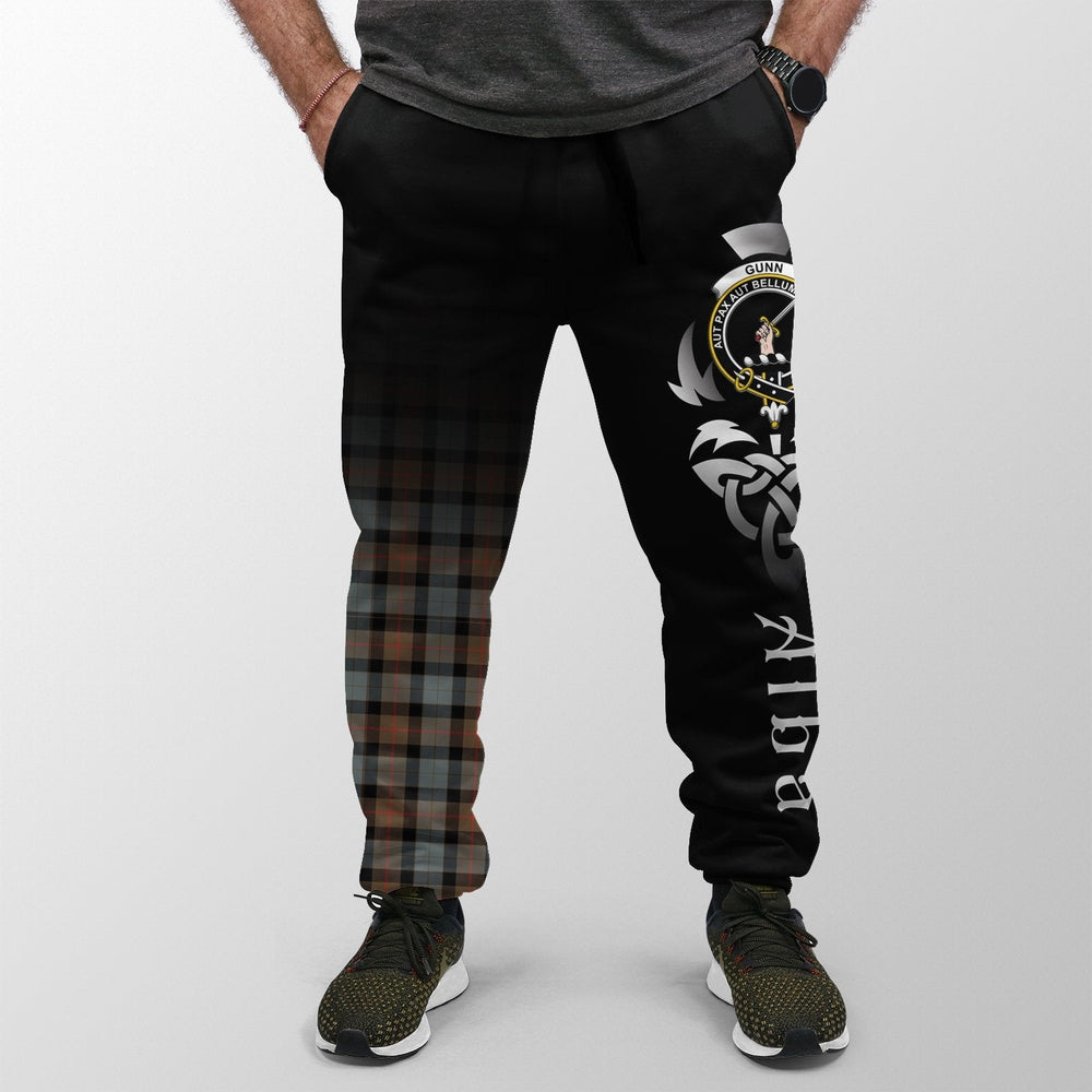 Clan Gunn Weathered Tartan Crest Jogger Sweatpants  Alba Celtic Style YH51 Clan Gunn Tartan Today   