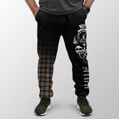Clan Gunn Weathered Tartan Crest Jogger Sweatpants  Alba Celtic Style YH51 Clan Gunn Tartan Today   