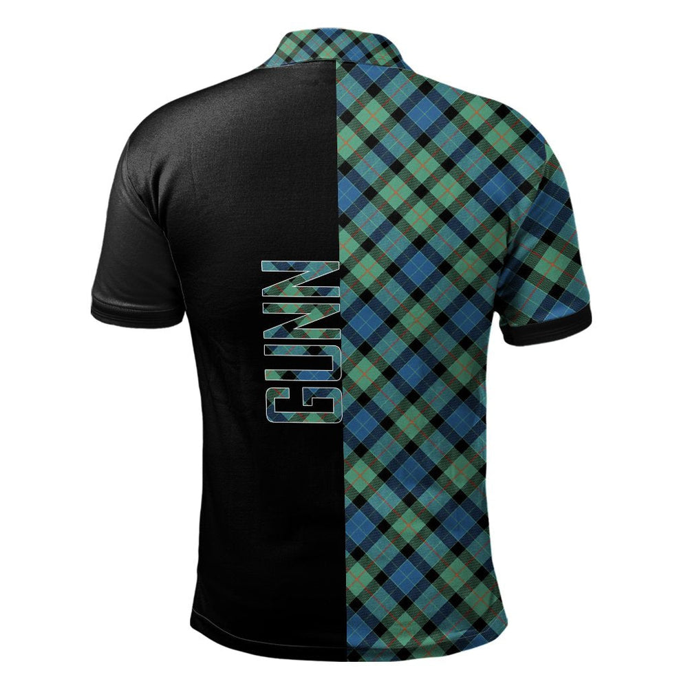 Clan Gunn Ancient Tartan Polo Shirt Half of Me - Cross Style NK65 Gunn Ancient Tartan Tartan Polo   