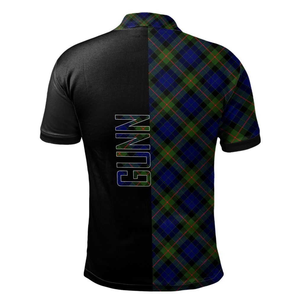 Clan Gunn Modern Tartan Polo Shirt Half of Me - Cross Style GK33 Gunn Modern Tartan Tartan Polo   