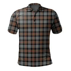 Clan Gunn Weathered Tartan Polo Shirt EM53 Gunn Weathered Tartan Tartan Polo   