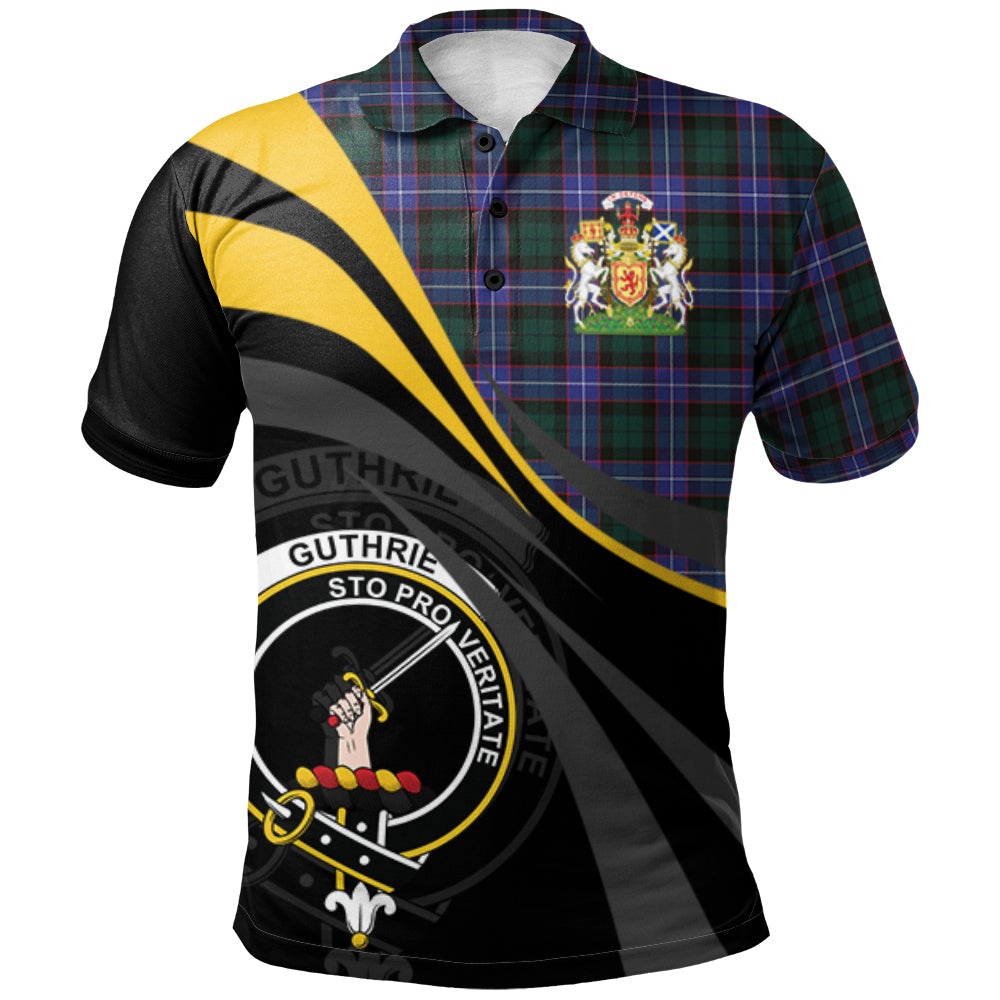 Clan Guthrie Modern Tartan Polo Shirt - Royal Coat Of Arms Style HO50 Guthrie Modern Tartan Tartan Polo   