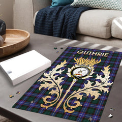 Clan Guthrie Modern Tartan Crest Thistle Jigsaw Puzzles Gift For Family GX38 Clan Guthrie Tartan Today   