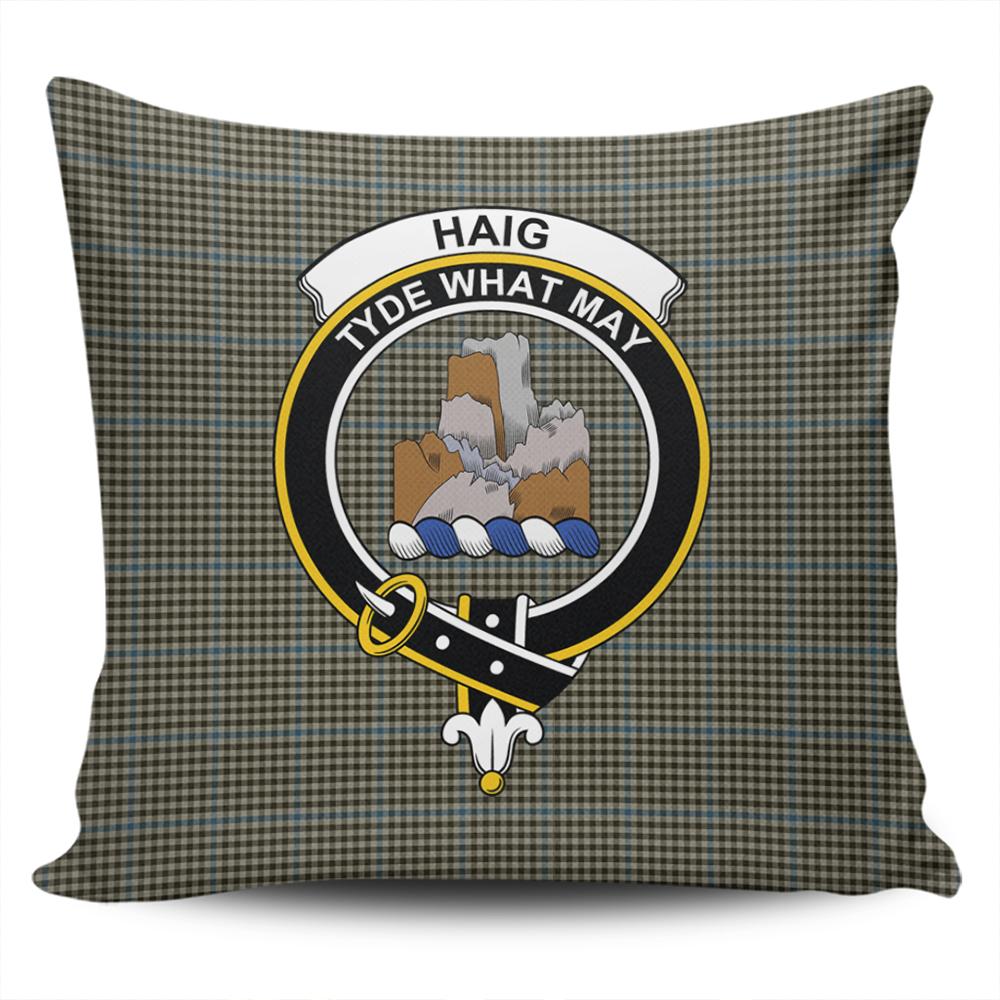 Clan Haig Check Tartan Crest Pillow Cover GN55 Clan Haig Tartan Today   