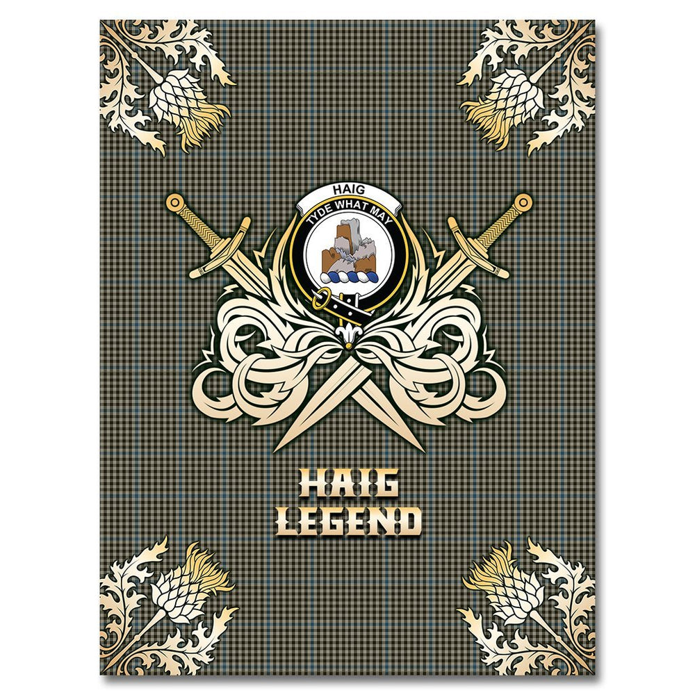 Clan Haig Tartan Gold Courage Symbol Blanket GX63 Clan Haig Tartan Today   