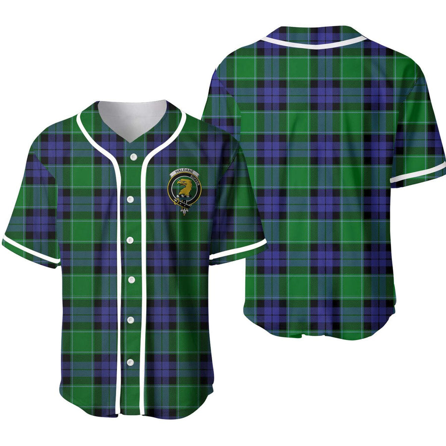 Clan Haldane Tartan Unisex Baseball Jersey