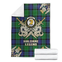 Clan Haldane Tartan Gold Courage Symbol Blanket NF82 Clan Haldane Tartan Today   