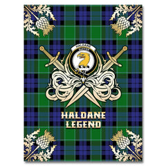 Clan Haldane Tartan Gold Courage Symbol Blanket NF82 Clan Haldane Tartan Today   