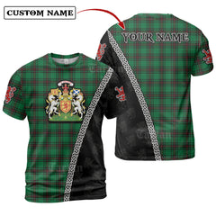 Halkerston Tartan Shirt with Scotland Coat of Arms & Custom Name PE89