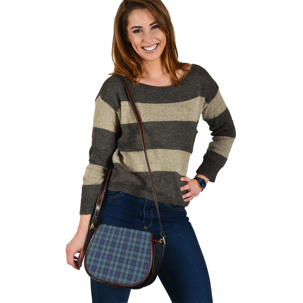 Clan Hannay Blue Tartan Saddle Handbags SO83 Clan Hannay Tartan Today   