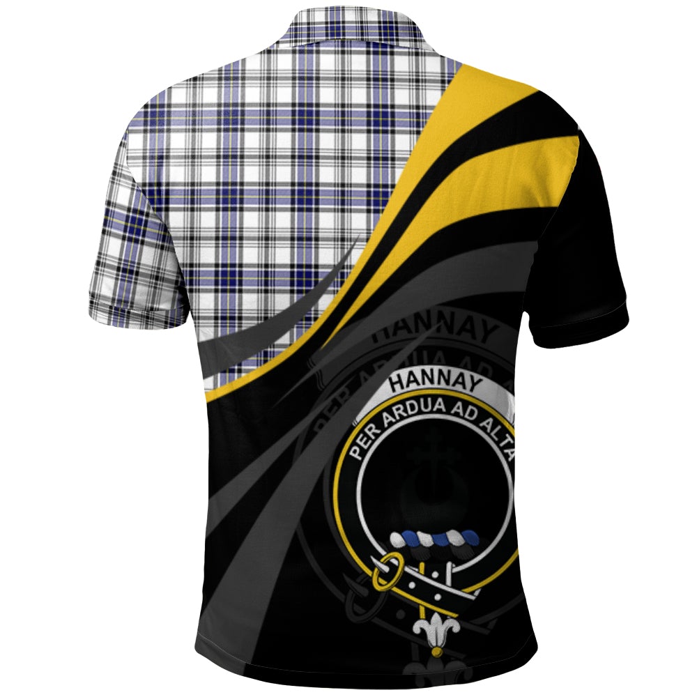 Clan Hannay Modern Tartan Polo Shirt - Royal Coat Of Arms Style WS52 Hannay Modern Tartan Tartan Polo   