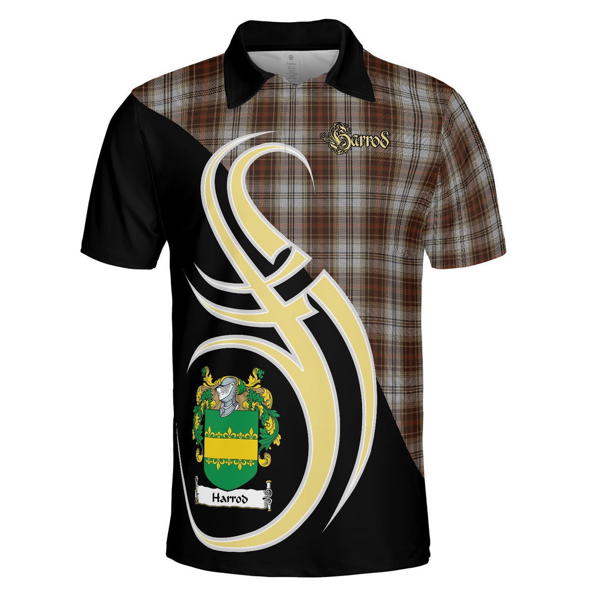 Clan Harrod Tartan Crest Polo Shirt AC79 Harrod Tartan Tartan Tartan Polo   
