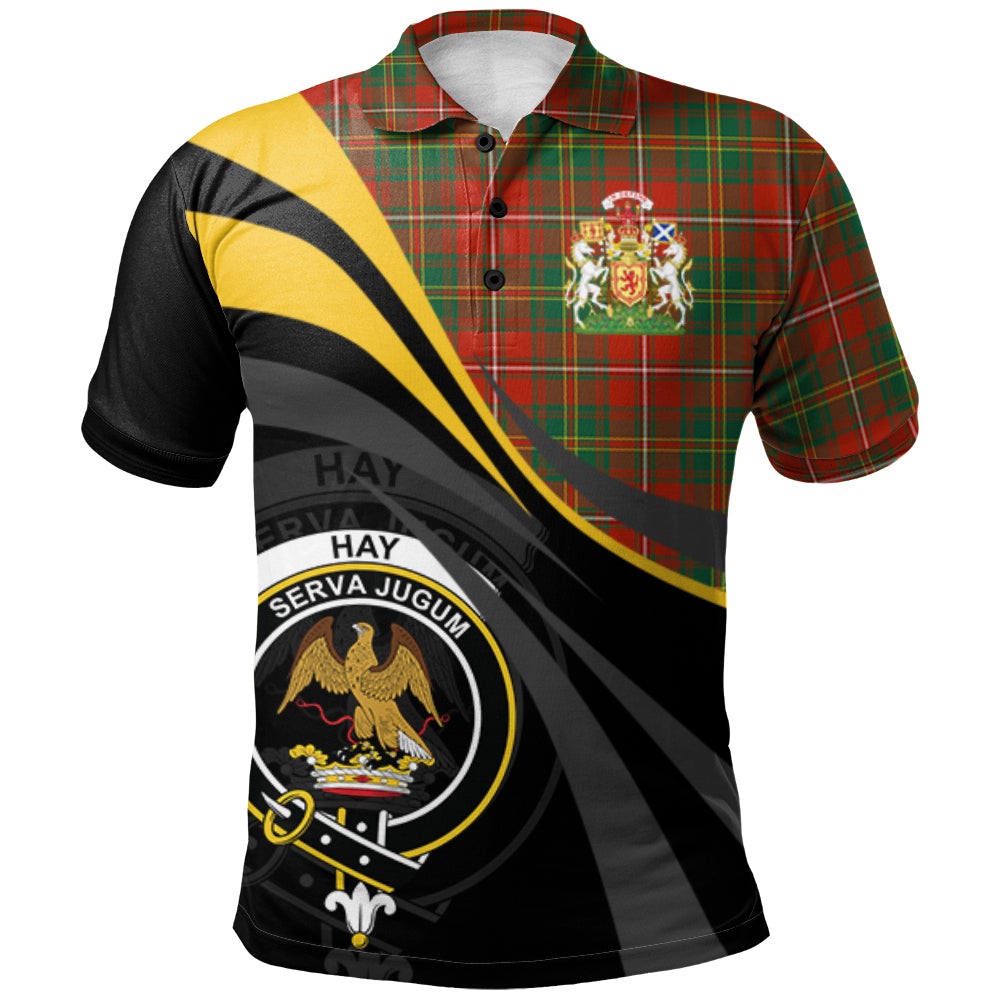 Clan Hay Ancient Tartan Polo Shirt - Royal Coat Of Arms Style KH91 Hay Ancient Tartan Tartan Polo   