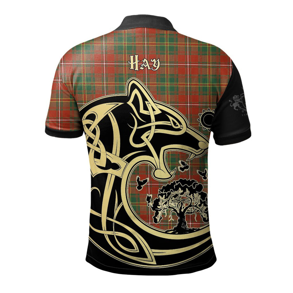 Clan Hay Ancient Tartan Polo Shirt Viking Wolf DC88 Hay Ancient Tartan Tartan Polo   