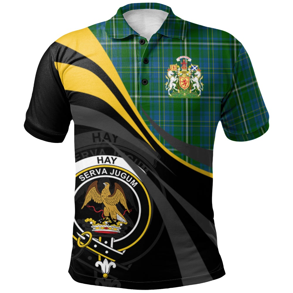 Clan Hay Hunting Tartan Polo Shirt - Royal Coat Of Arms Style DJ35 Hay Hunting Tartan Tartan Polo   