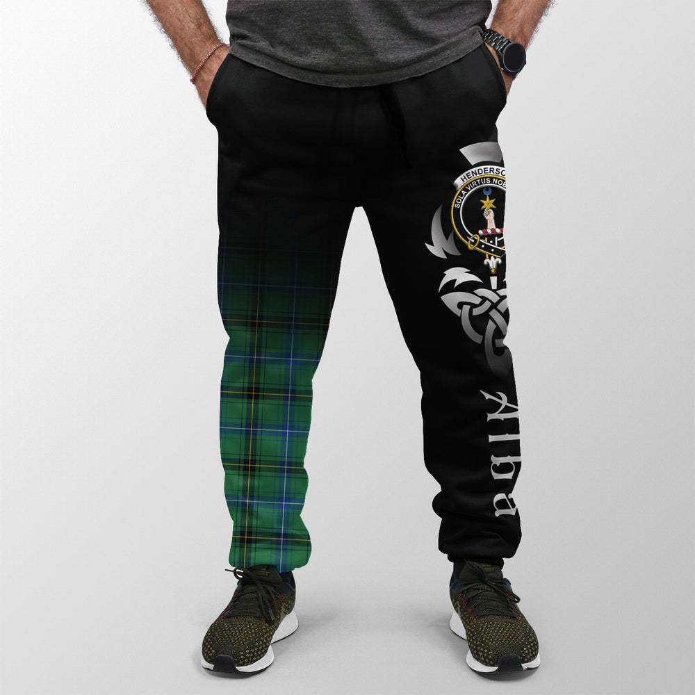 Clan Henderson Ancient Tartan Crest Jogger Sweatpants  Alba Celtic Style SQ35 Clan Henderson Tartan Today   