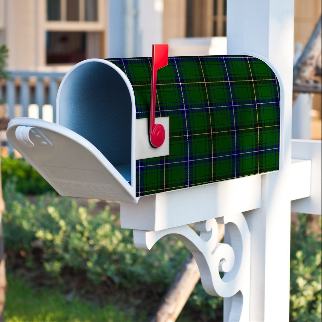 Clan Henderson Modern Tartan Crest Mailbox BC59 Clan Henderson Tartan Today   