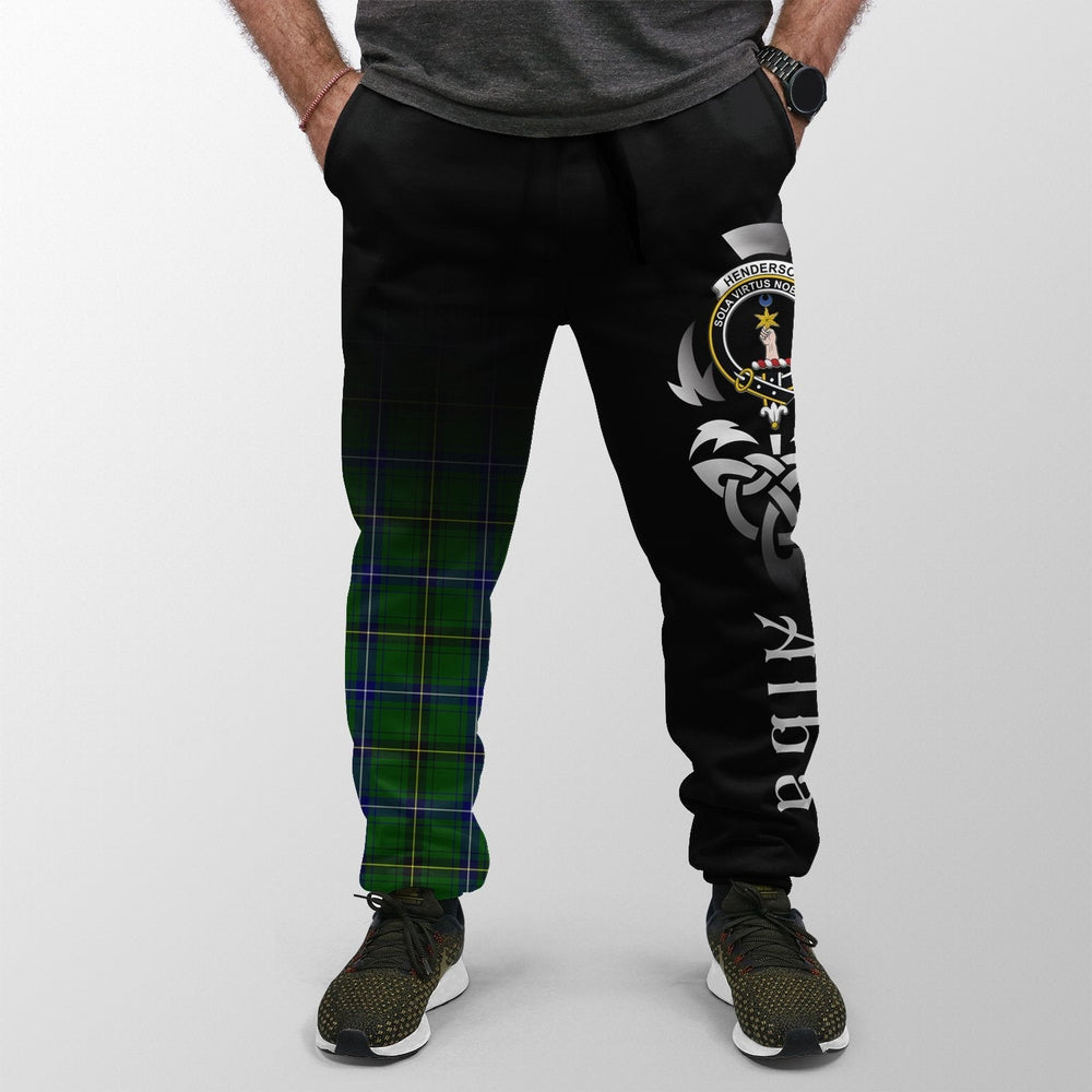 Clan Henderson Modern Tartan Crest Jogger Sweatpants  Alba Celtic Style YB13 Clan Henderson Tartan Today   