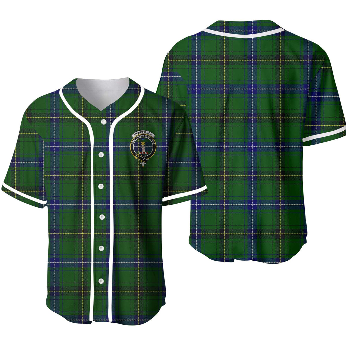 Clan Henderson Tartan Unisex Baseball Jersey CP95BB85 Clan Henderson Tartan Today   