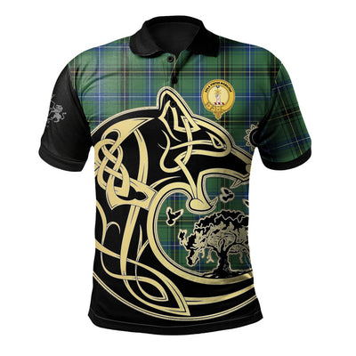 Clan Henderson Ancient Tartan Polo Shirt Viking Wolf