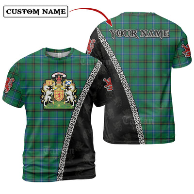 Personalized Clan Henderson Ancient Tartan Shirt with Scotland Coat of Arms & Custom Name