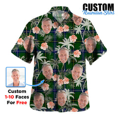 Clan Henderson Modern Tartan Custom Face Hawaiian Shirt – Unisex Gift for Family Members, Summer Party SK79 Henderson Modern Tartan Tartan Hawaii Shirt