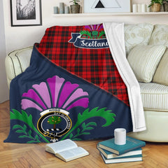 Clan Hogg (or Hog) Tartan Crest Premium Blanket Thistle Style LJ29 Clan Hogg Tartan Today   