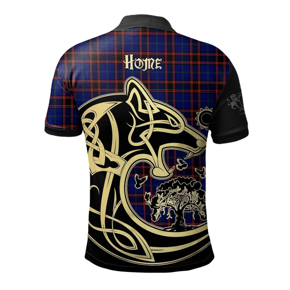 Clan Home Modern Tartan Polo Shirt Viking Wolf WZ68 Home Modern Tartan Tartan Polo   