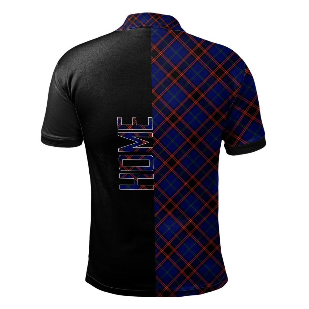 Clan Home Modern Tartan Polo Shirt Half of Me - Cross Style OK39 Home Modern Tartan Tartan Polo   